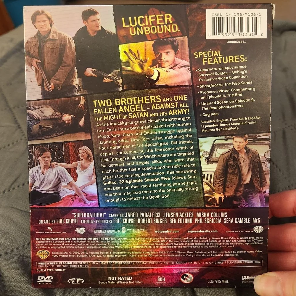 Supernatural Complete Fifth Season DVD 6 disk set no scratches - Picture 3 of 4